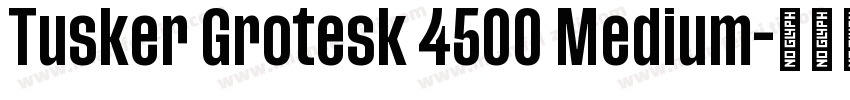 Tusker Grotesk 4500 Medium字体转换